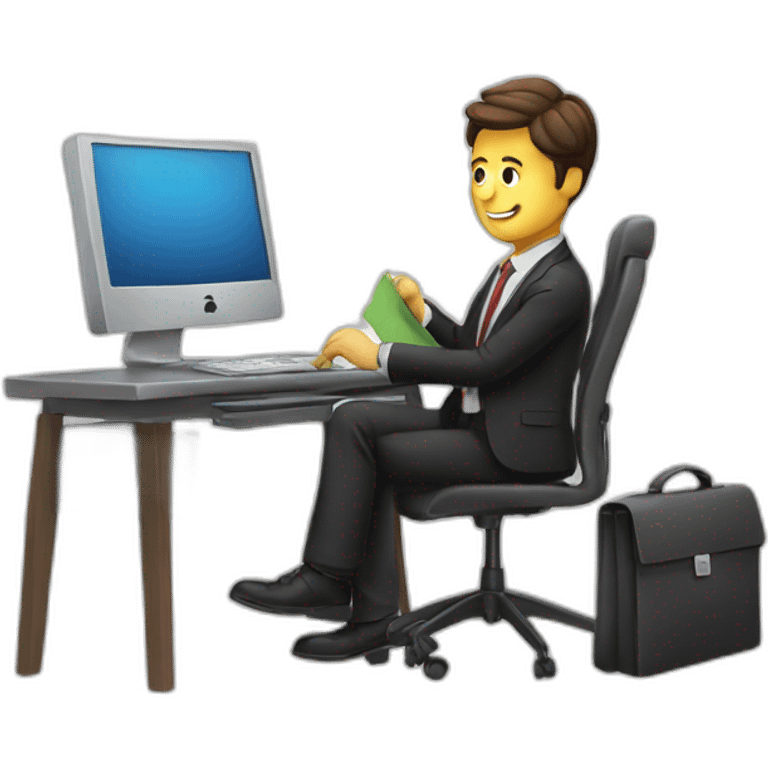 BUSINESS MAN WORKING emoji