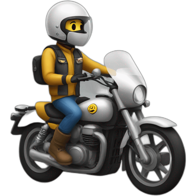 Chat sur moto emoji