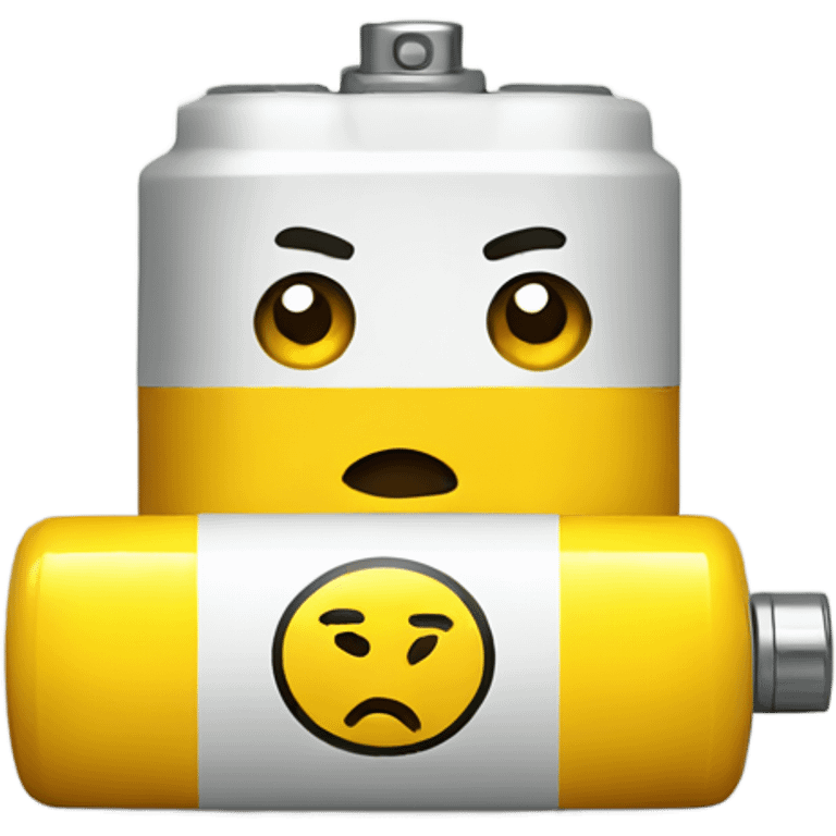 Worry yellow battery emoji