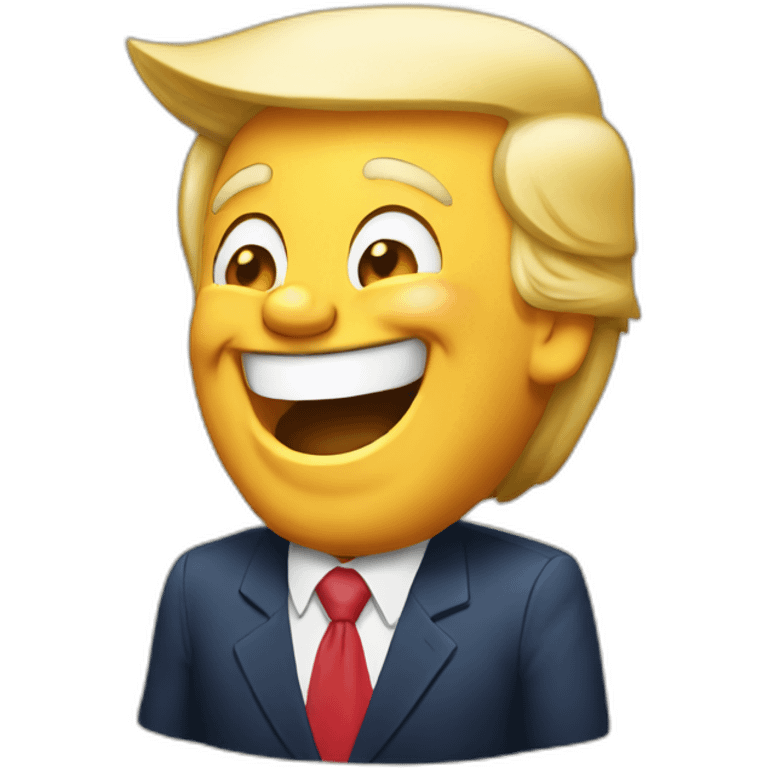 Donald trump laughing emoji