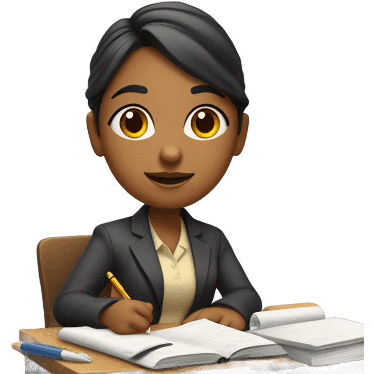 A girl studying  emoji