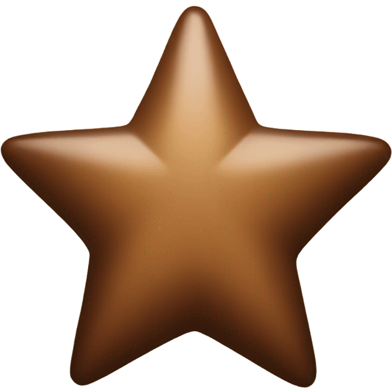 Brown shiny star emoji