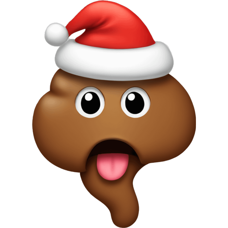 poop with Santa hat emoji