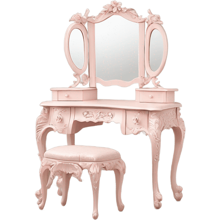 Vintage pale pink rococo vanity emoji