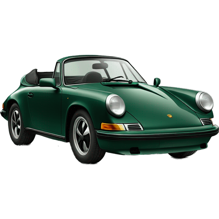 Dark green old vintage Porsche  emoji