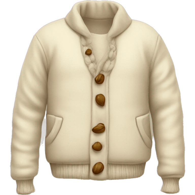 Cozy Christmas clothes beige color  emoji