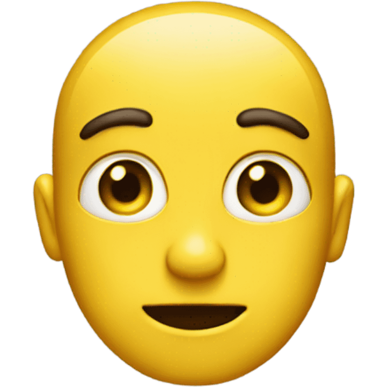 Normal yellow emoji doing sideye emoji