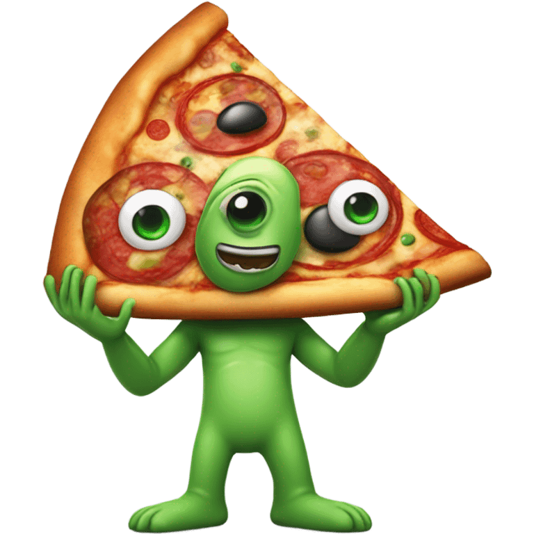 Martian with pizza  emoji