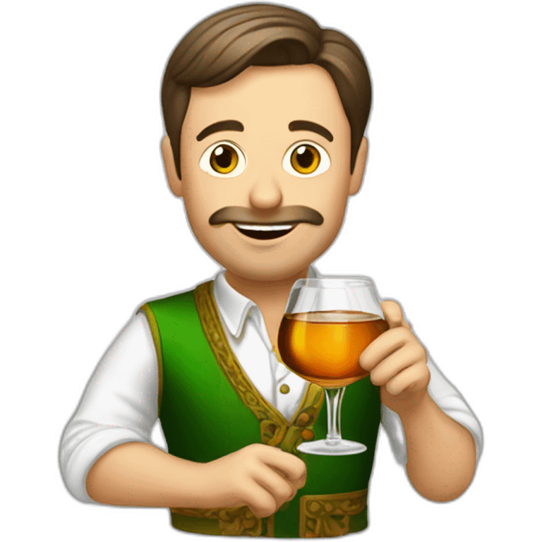 Zelenskiy drinking Kizlyar brandy emoji