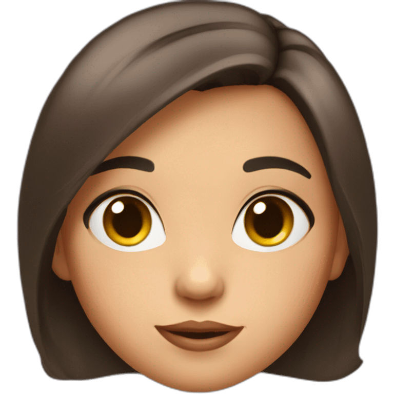 brune girl with big cheeks emoji