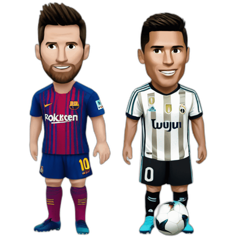 Messi y cristiano ronaldo emoji