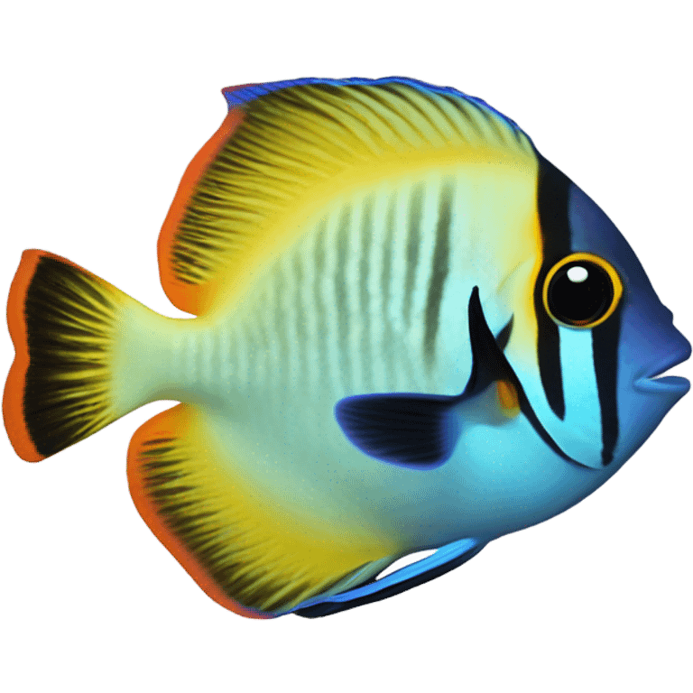 Acanthurus leucosternon tropical fish emoji