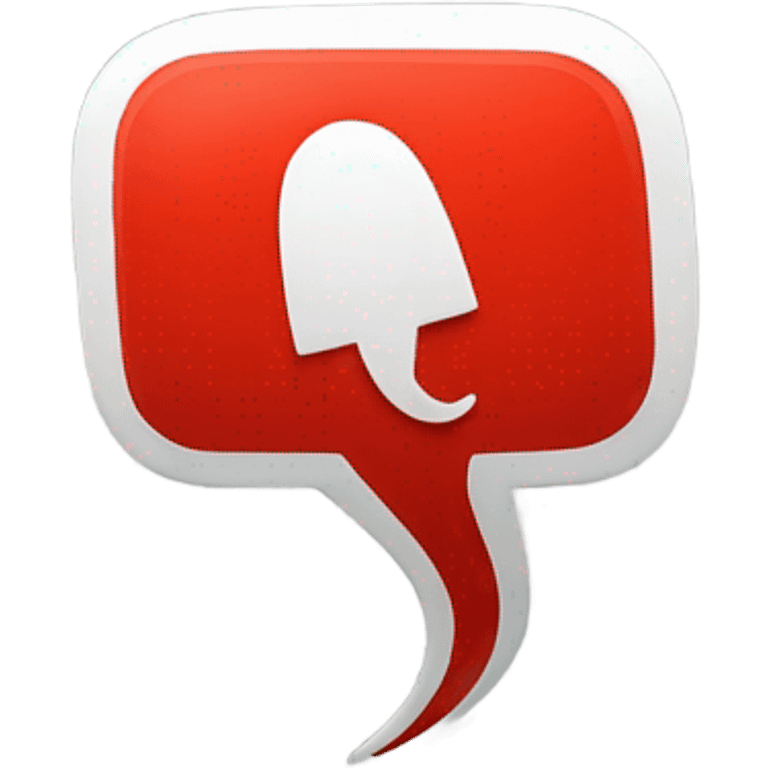 red speech bubble  emoji