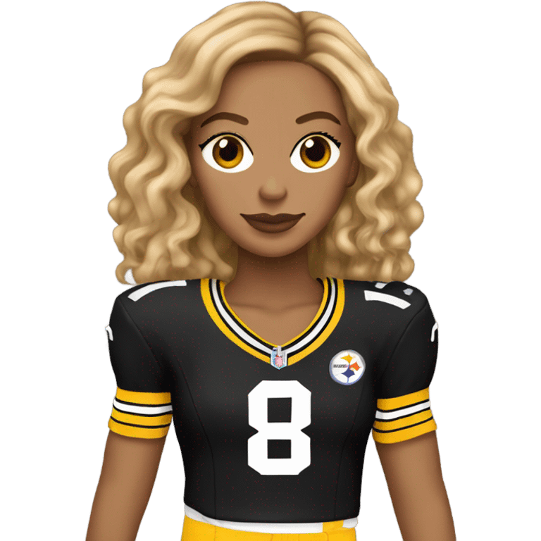 steelers nfl jersey beyonce with blonde brown hair emoji