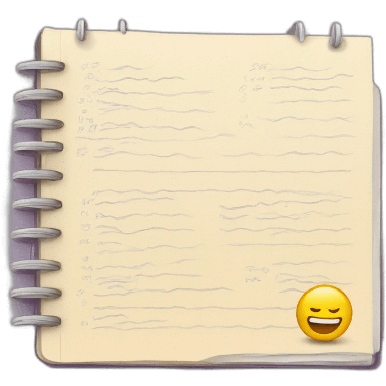 agenda with notes emoji