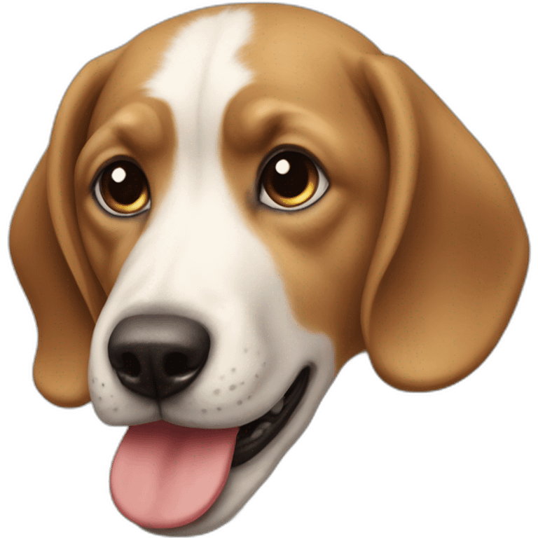 Un chien qui mange un chien emoji