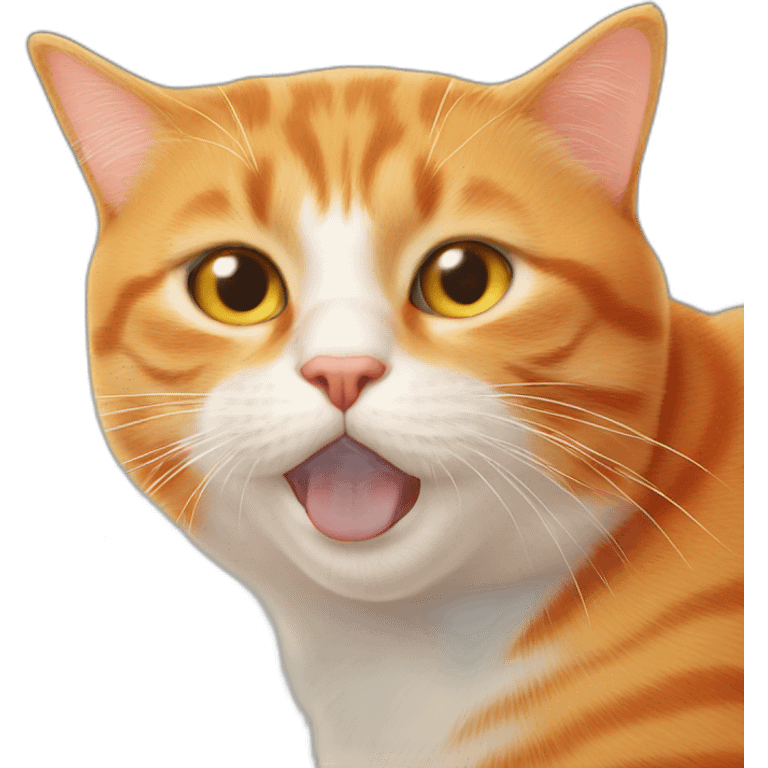 Orange cat sending kiss emoji