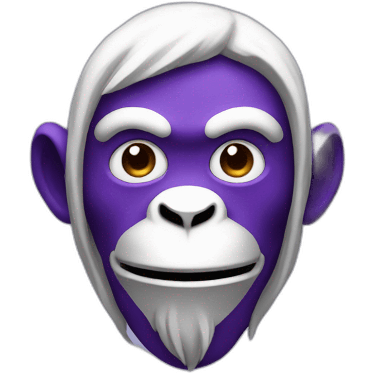 purple anonymous guy blue color fawkes monkey head emoji