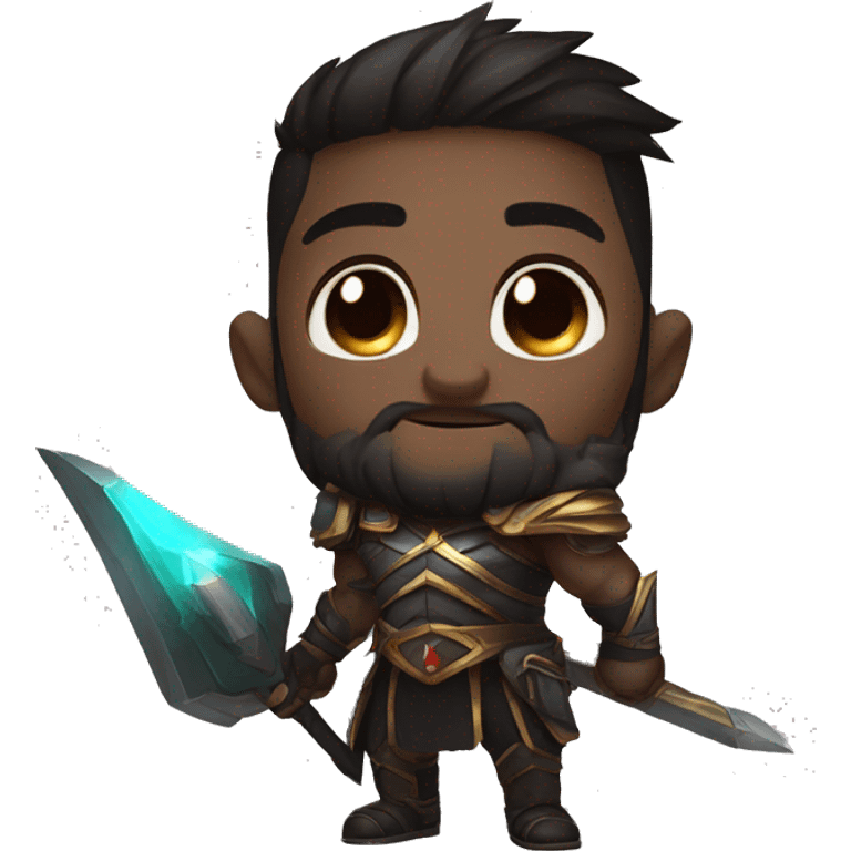 darius from league of legends, chibi,  emoji