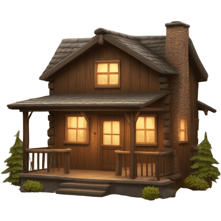 Romantic cabin emoji