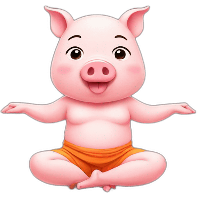 yoga pig emoji