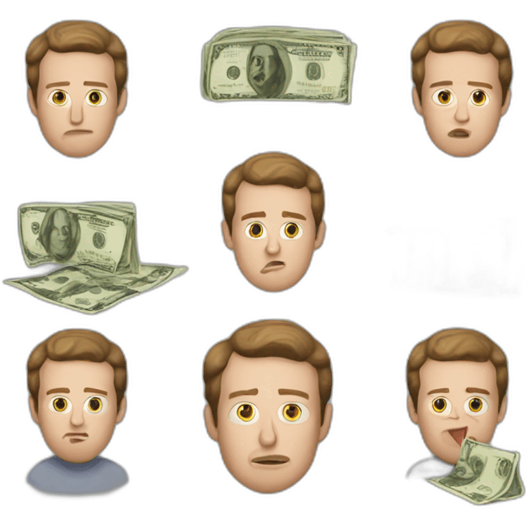 zuckerberg love money and angry emoji