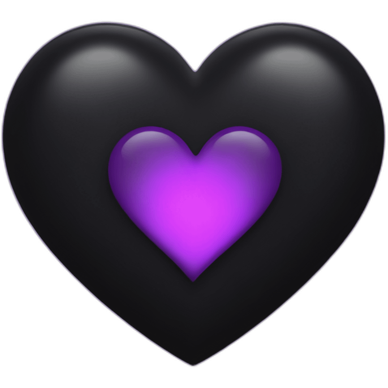 Black heart with purple backlight emoji