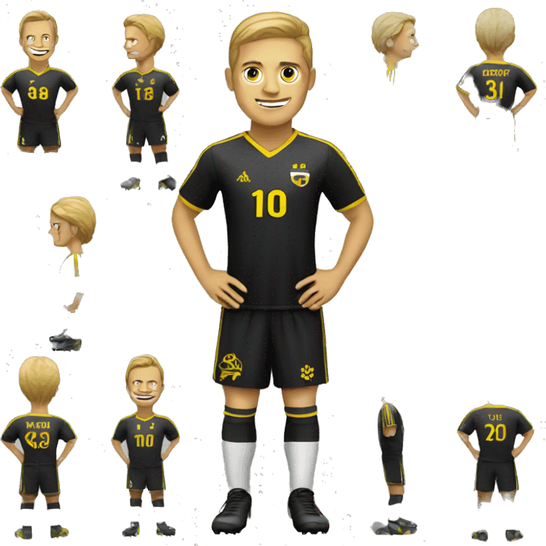 A football player from the swedish team AIK emoji