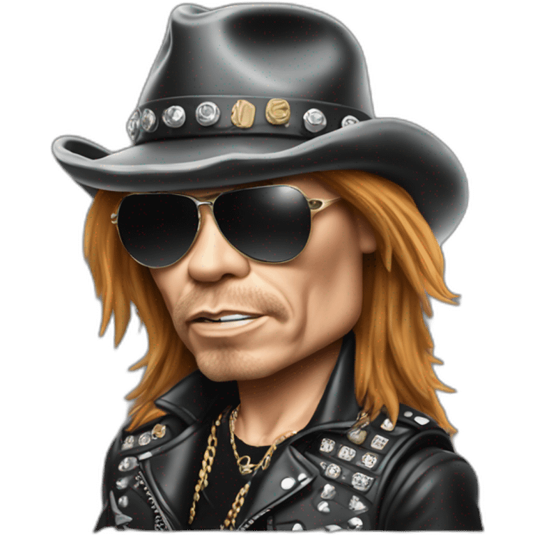 Hyper realistic Axl rose guns n roses singer emoji