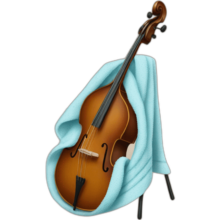 upright bass in a towel  emoji