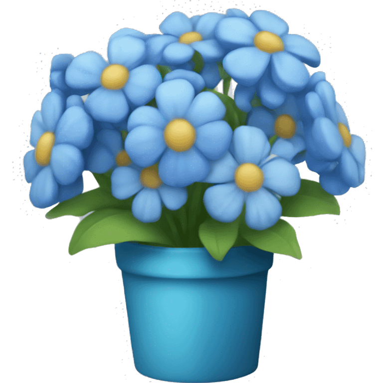 Small blue flower bouquet emoji