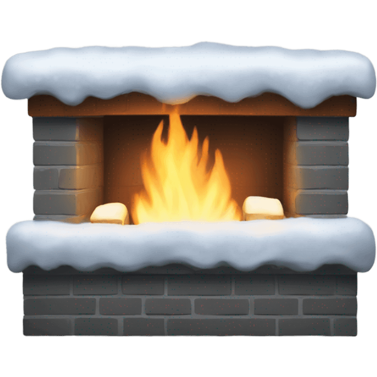 Fireplace in the snow emoji