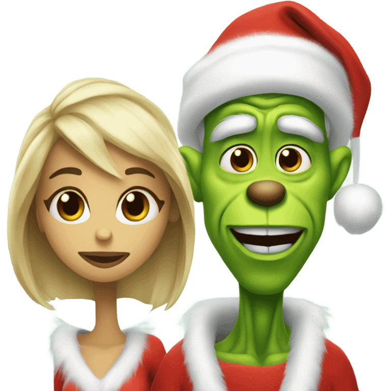 Santa and grinch emoji