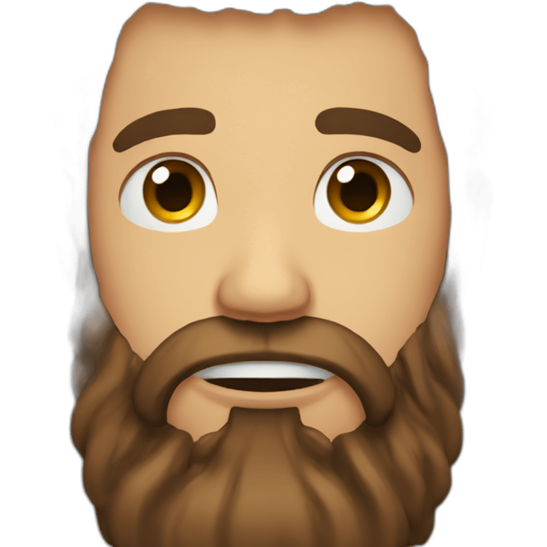 long brown haired bearded man cry emoji