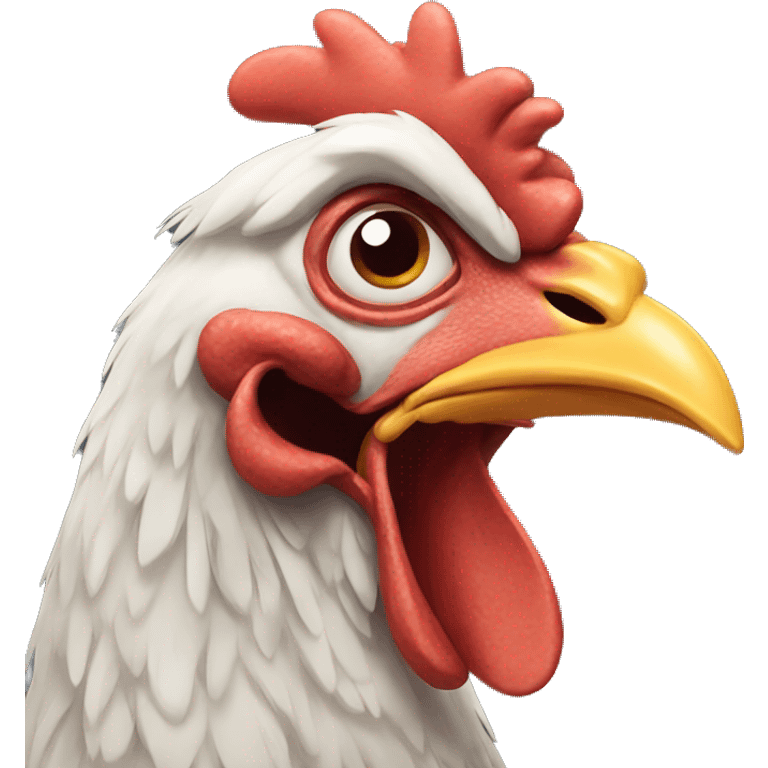 crazy chicken emoji