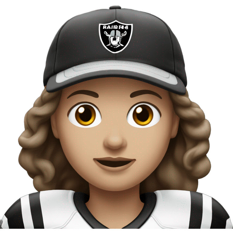 Raiders fan white female with brown hair  emoji