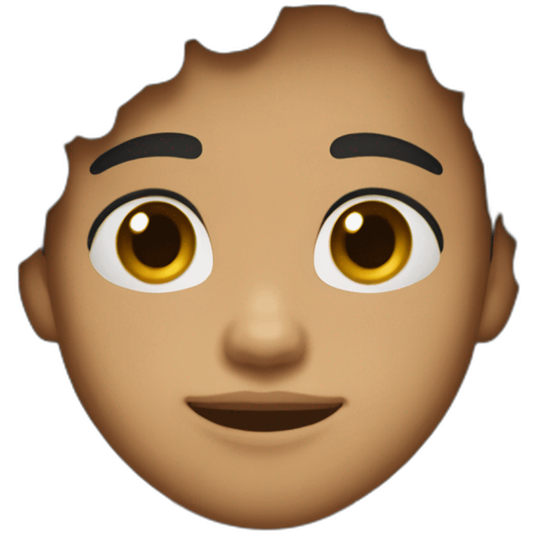 20 year old , black long hair , light brown skin tone with xegon shape face with chubby cheeks  emoji