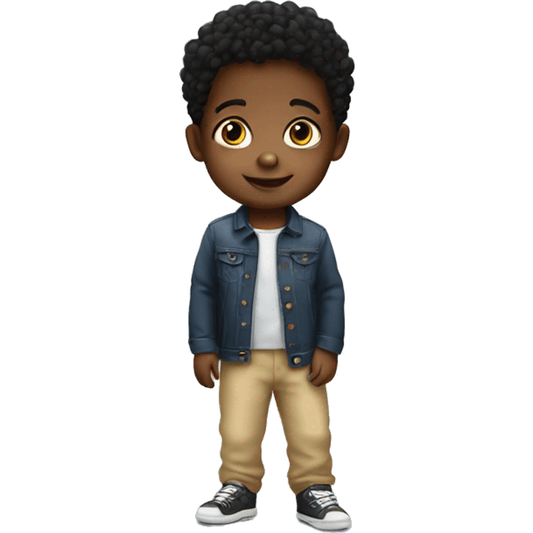 Black cute toddler  emoji