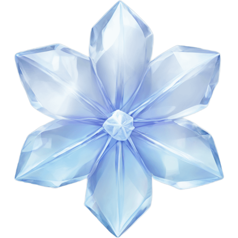 Clear flower crystal emoji