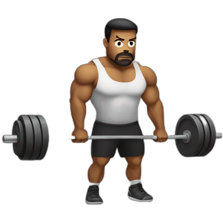 Gym man Dead lifting emoji