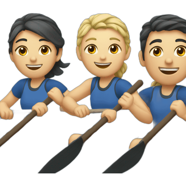 rowing team on a boat emoji