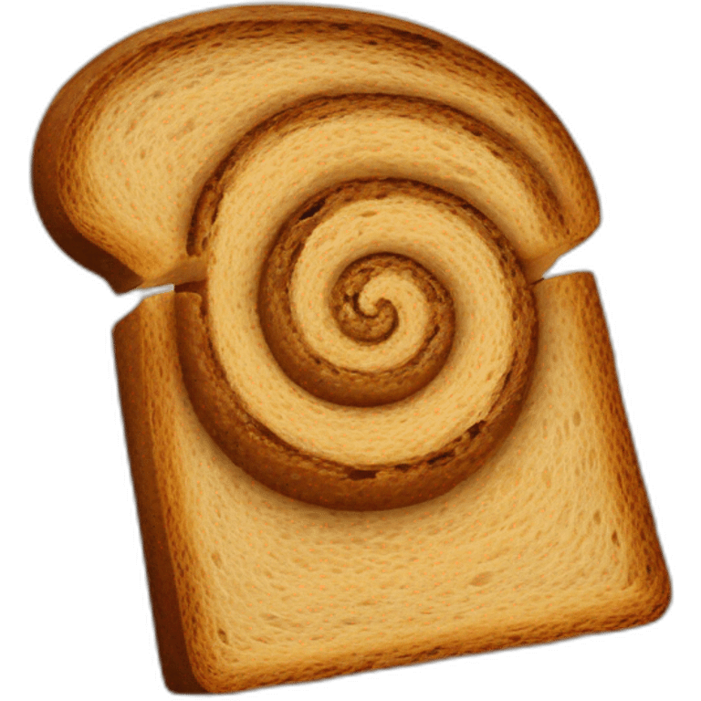 brown rye swirl in the middle of bread slice emoji