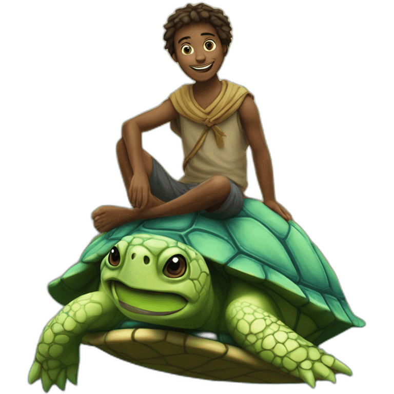 Capebara on a turtle emoji