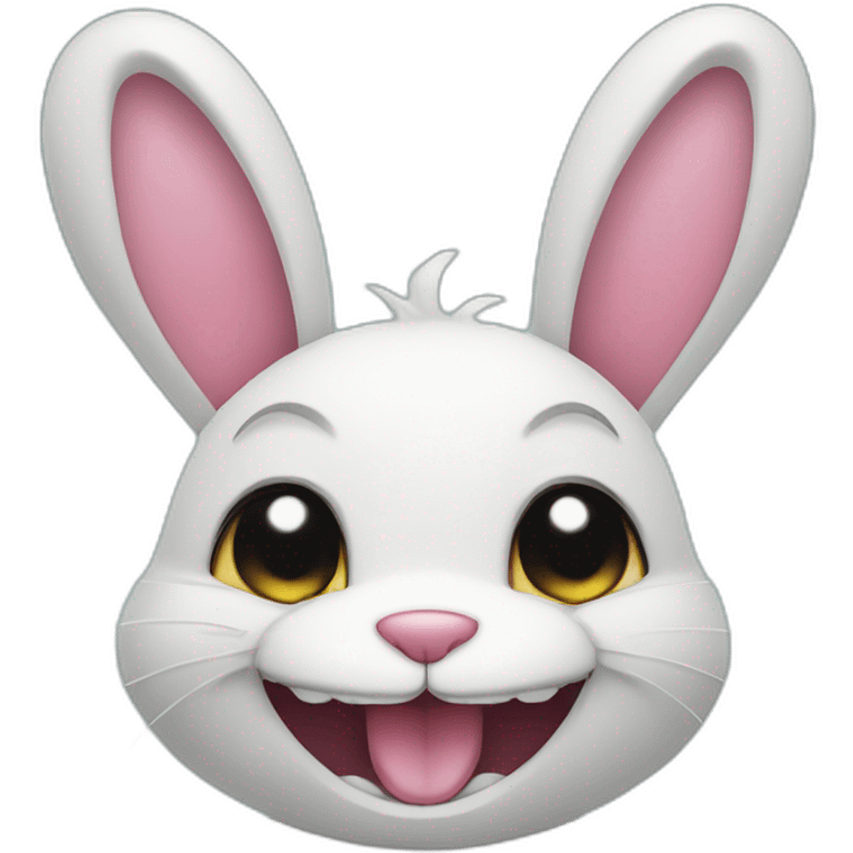 Bunny smiling with toothy grin  emoji