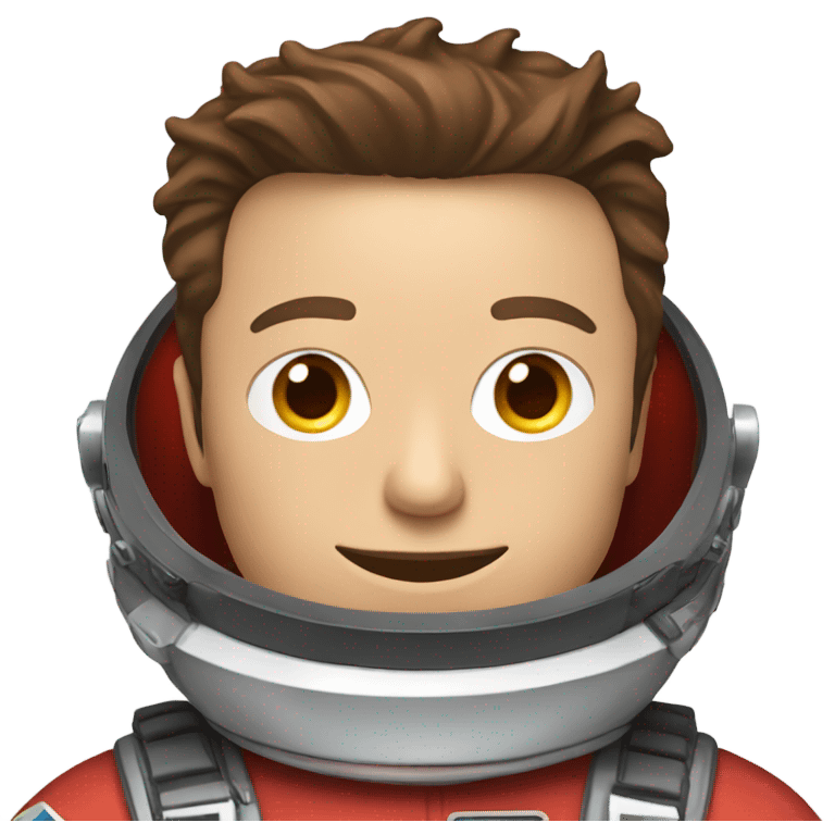 ELON Musk in a Red space suit emoji