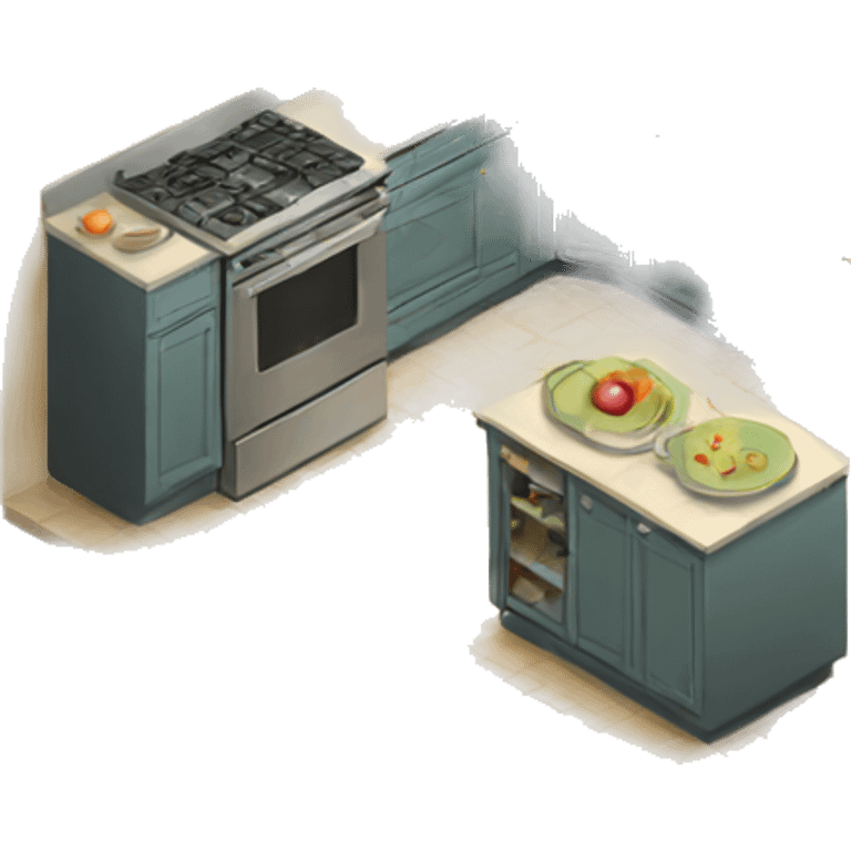 isometric kitchen emoji