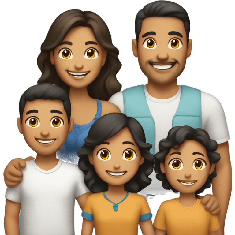 happy latino family emoji