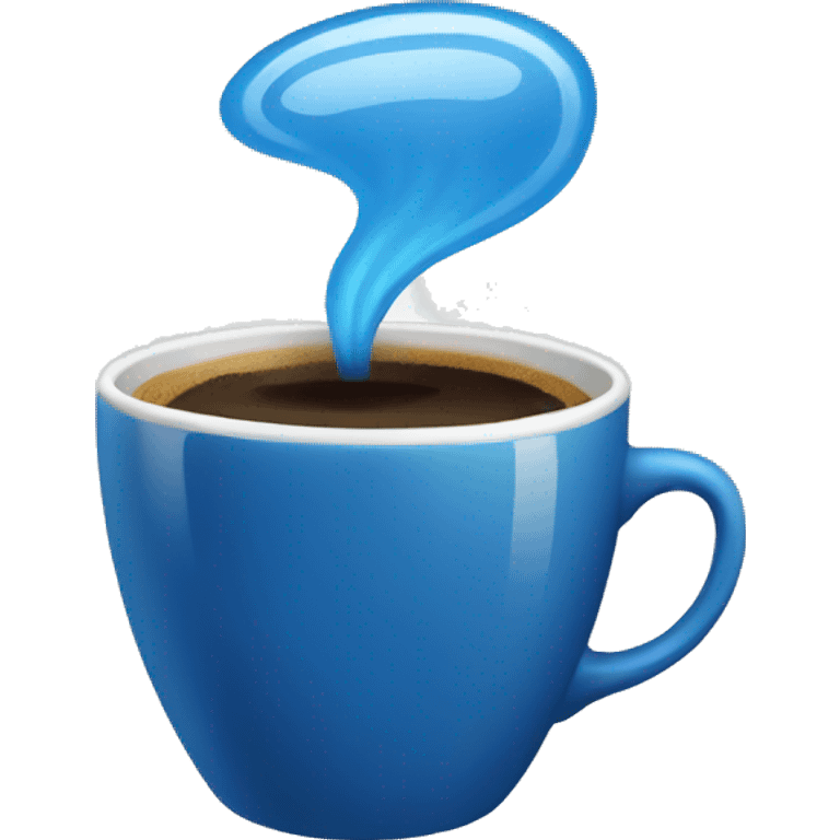 Blue cup of coffee emoji