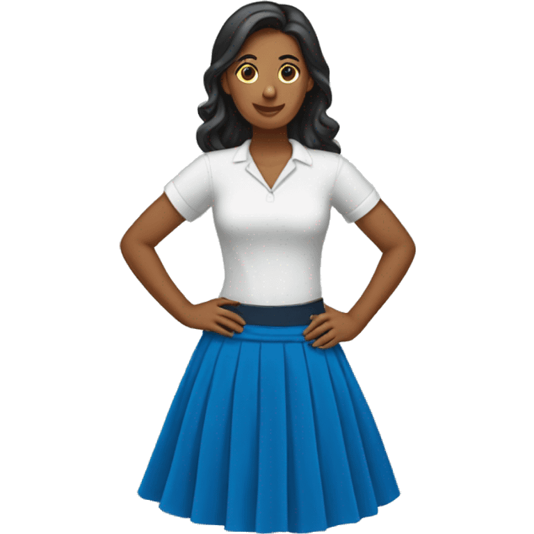 patel blue skirt emoji