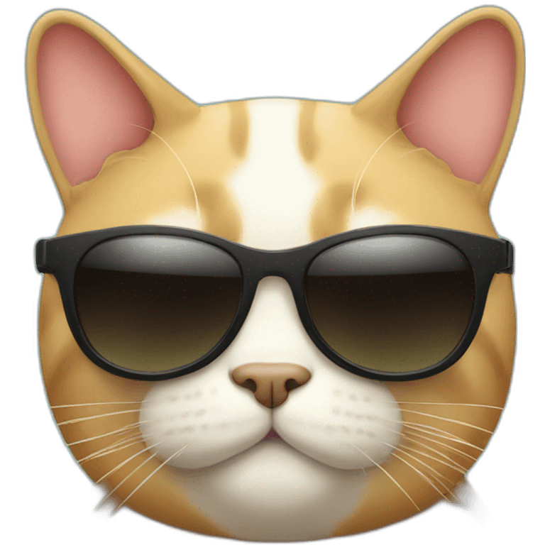 fat cat with sunglass full body  emoji